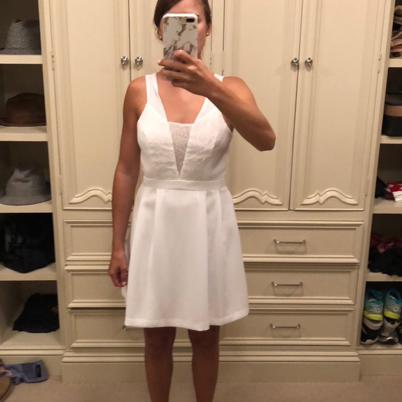 BCBGENERATION white lace insert dress, size 2 - Picture 5 of 6